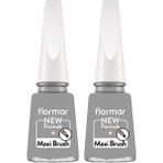 Al-Kar Ticaret Nail Enamel Yüksek Pigmentli ve Parlak Bitişli Oje Fne 417 Steel Gray (2 Paketi) - Option-1