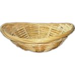 Al-Kar Ticaret Oval Hasır Yumurta, Ekmek Sepeti 15 * 19 cm - Kestane Akaju - Option-1