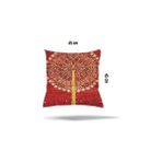 Al-Kar Ticaret Pelangi Çiçek Kaz Ayağı Kuştüyü Desenli Gizli Fermuarlı Yastık Kılıfı Kırlent Kılıfı Koltuk Yastık Kılıfı, Bej-Kiremit 45 x 45 - Option-1 - 001-Renkli