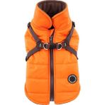 Al-Kar Ticaret Puppia Dağcı Kış Köpek Montu Entegre Koşum Takımı ile Çekmez Soğuk Hava Su Geçirmez Polar Arka Fermuar Küçük ve Orta Köpekler Için, Turuncu, Xx-Large - # - -- - Option-1