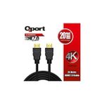 Al-Kar Ticaret QPORT-Q-HDMI202 Altın Uçlu 20 Metre 4K Hdmı2.0 Kablo - Option-1 - Ahşap