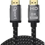 Al-Kar Ticaret Qport Q-HDMI213 3m HDMI 2.1V 8k Örgülü Altın Uçlu - Option-1 - Ahşap