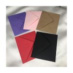 Al-Kar Ticaret Renkli Küçük Mesaj Zarfı Tebrik Kartı Zarfı Kırmızı Mor Siyah Pembe Zarf Colourful Envelope 7x9 cm (Çok Renkli) - -- - Option-1