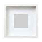 Al-Kar Ticaret Sannahed Rıbba 25X25 cm Derin Beyaz Kare Ahşap Fotoğraf Resim Çerçevesi Paspartulu - -- - Option-1