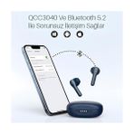 Al-Kar Ticaret Solarbuds C2 4 Mikrofon Cvc 8.0 Çağrı Gürültüsü Engelleme Qualcomm QCC3040 32 Saat Çalma Süresi 5.2 Kablosuz Bluetooth Kulak Içi Kulaklık Koyu Mavi - -- - Option-1