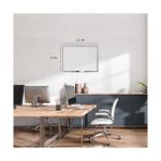 Al-Kar Ticaret U Brands Manyetik Kuru Silme Kartı, 17'' x 23'', Gümüş Alüminyum Çerçeve (070U00-01) - Beyaz - Abanoz