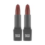 Al-Kar Ticaret Yoğun Renk Veren Uzun Süre Kalıcı Nemlendirici Kadifemsi Mat Ruj - Lipstick 410 Rose (2 Paketi) - Option-1