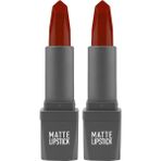 Al-Kar Ticaret Yoğun Renk Veren Uzun Süre Kalıcı Nemlendirici Kadifemsi Mat Ruj - Lipstick 423 Wine Red (2 Paketi) - Option-1