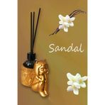 Al Ver Gülüm AVGKKOKS4879 Sandal Esanslı Oda Kokusu-Çubuklu Cam Şişe 50Ml -Kedi Kız Figürlü Biblo Tasarım