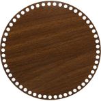 Ala Depo 20 cm Ceviz Ahşap Sepet Tabanı 3 mm MDF Çift Yüz Lazer Kesim Dayanıklı Malzeme - 7