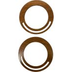 Ala Depo Ahşap Çanta Sapı Ceviz Renkli MDF Kulp 1 Çift 13 cm Çapında Lazer Kesim - Standart
