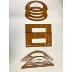 Ala Depo Ahşap Çanta Sapı Mdf Kulp (3 Çift) - Renkli
