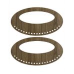 Ala Depo Ahşap Elips Çanta Sapı Kayın Mdf 3mm 20X11CM Çanta Kulp - Renkli