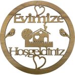 Ala Depo Ahşap Hoşgeldiniz Makrome Kasnak Kapı Süsü Açık Meşe - Renkli