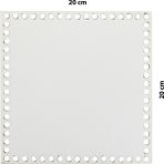 Ala Depo Ahşap Sepet Tepsi Tabanı Kare 20X20 cm Beyaz Çift Yüz 3mm Mdf - Standart - Renkli