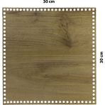 Ala Depo Ahşap Sepet Tepsi Tabanı Kare 30X30 cm Açık Meşe Çift Yüz 3mm Mdf - Standart - Renkli