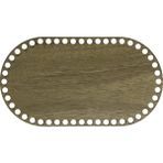 Ala Depo Oval Ahşap Sepet Tepsi Tabanı Açık Meşe 22 x 12 cm 3 mm MDF Çift Yüz Dayanıklı Malzeme
