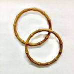 Ala Depo Plastik Ahşap Bambu Görünümlü Halka Model Çanta Sapı (Kulp) 03 - Renkli - Standart