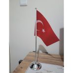Ala Dizayn Tekli Masa Bayrağı Türk Bayrağı 15X22,5 cm 1 Adet - Ev, Ofis ve Şirket Kullanımına Uygun