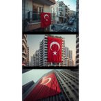 Ala Dizayn Türk Bayrağı Alpaka 1. Sınıf Kumaş 1000X1500 cm 140 G/m² 1 Adet - Ev, Balkon ve Tören Kullanıma Uygun