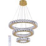 Ala Lighting Ala Aydınlatma Plaket Kristal Taş Işlemeli Gold Paslanmaz Ledli Avize