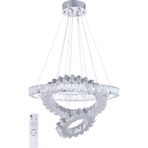 Ala Lighting Ala Aydınlatma Plaket Kristal Taş Işlemeli Krom Ayna Paslanmaz Ledli Avize