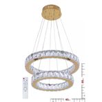 ALA LİGHTİNG ALA AYDINLATMA Plaket Kristal Taşlı GOLD Paslanmaz Ledli Kumandalı Avize AL- GOLD 6168-2