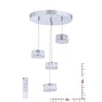 Ala Lighting Ala Aydınlatma Plaket Kristal Taşlı Krom Paslanmaz Ledli Kumandalı Avize