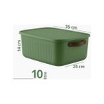 Ala Store 2'li Kapaklı Saklama Kutusu Seti (10 Litre) – Taşınabilir Kulplu, Dolap Içi Düzenleyici, Çok Amaçlı Organizer Kutu, Oyuncak & Kıyafet Kutusu - Option-1