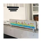 Ala Store Baby AGU-088-9-3-DSN Hayvan Desenli Ahşap Yatak Bariyeri 90X30, Beyaz - 001-Renkli - Option-1