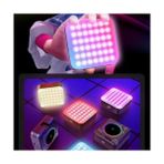 Ala Store Cep Telefonu Çakarlı Dolgu Işık, Canlı Yayın Için Mini Taşınabilir Kısılabilir Yüksek Parlaklık Rgb Selfie Işık Paneli, Kıskaçlı Telefon ve Notebook Tutucu, Youtuber Yayıncı Işığı D12S - Ahşap