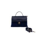 ALAA HAKİKİ DERİ CROSSBODY OOYA MARKA OMUZ ÇANTASI (lacivert)