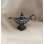 Alaaddin Sihirli Lamba Genie Lamp İbrik Biblo Dekorasyon Küçük Boy Gri