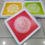 Alaçatı Serisi 32X32 Cm Kaydırmaz Melamin Tepsi