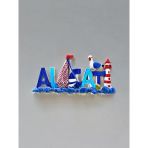 Alaçatı Temalı Polyester Kabartmalı Magnet 10 X 5 Cm – Dekoratif Hediyelik Buzdolabı Süsü (Kod:1185)