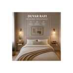 ALADAĞ HOME 25x25 Duvara Monte Ceviz Raf Komodin Yan Sehpa 2 Katlı MDF Raf