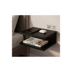 ALADAĞ HOME Siyah 2 Katlı Yatak Yanı Duvar Rafı Komodin 25x25 cm %100 MDF