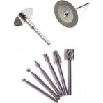 Aladdin Shop Dremel Proxxon Uyumlu Ahşap Oyma Elmas Kesici Mini Kesici 10Lu Hobi Seti