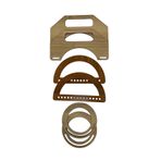 aladepo Ahşap Çanta Sapı Mdf Kulp (3 ÇİFT) Cs24
