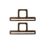 aladepo Ahşap Çanta Sapı Mdf Kulp Ceviz (1 ÇİFT) Kare Kulplu
