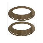 aladepo Ahşap Elips Çanta Sapı Kayın Mdf 3mm 20x11cm Çanta Kulp