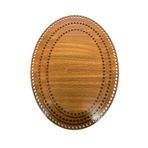 aladepo Ahşap Oval Elips Sepet Tepsi Tabanı Ceviz 3'lü