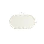 aladepo Ahşap Sepet Tepsi Tabanı 22x12 Cm Oval Beyaz Çift Yüz 3mm Mdf