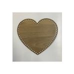 aladepo Ahşap Sepet Tepsi Tabanı (kalp) 25cm Açık Meşe Çift Yüz 3mm Mdf