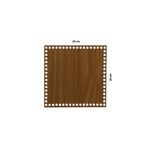 aladepo Ahşap Sepet Tepsi Tabanı Kare 20x20 Cm Ceviz Çift Yüz 3mm Mdf