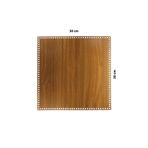 aladepo Ahşap Sepet Tepsi Tabanı Kare 30x30 Cm Ceviz Çift Yüz 3mm Mdf