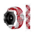 Alan Şanslı 20 mm Watch Kırmızı Beyaz Star Kordon