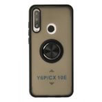 Alan Şanslı Huawei Y6P Montreal Yüzüklü Silikon Kapak Siyah Kılıf