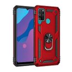 Alan Şanslı Huawei Y6P Sofya Yüzüklü Silikon Kapak Kırmızı Kılıf