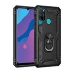Alan Şanslı Huawei Y6P Sofya Yüzüklü Silikon Kapak Siyah Kılıf